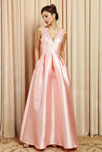 Blush Lace Shoulder Detail Gown Dress
