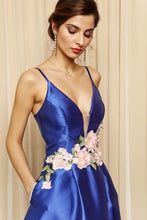 Floral Waist Detail Ball Gown Dress