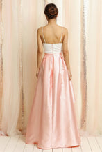 Flower Embroidered Bodice Top Layered Gown Dress