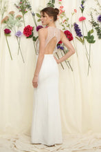 Ivory Embellished Top Fitted Maxi Dress
