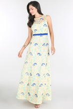 Yellow Spring Floral Embroidered Dress