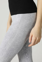 Grey Vintage Ladder Capri Leggings