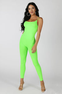 Neon Green Catwoman Jumpsuit