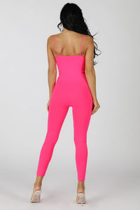 Neon Pink Catwoman Jumpsuit