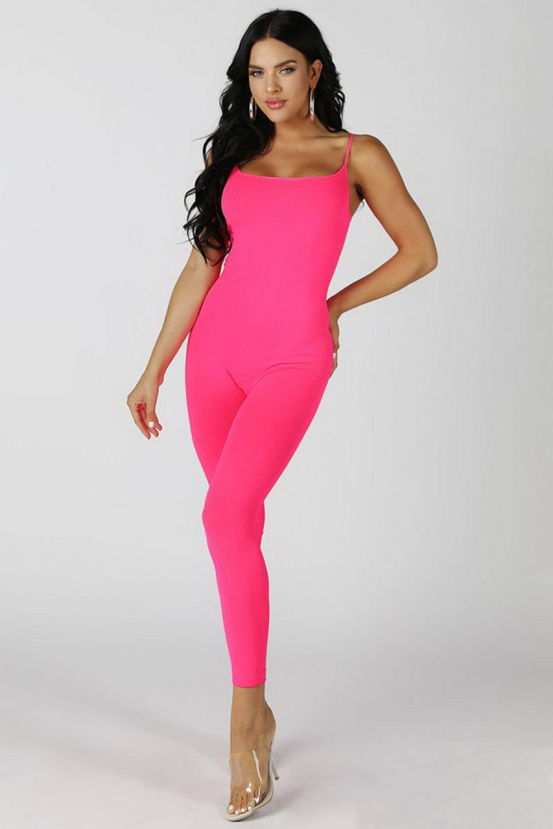 Neon Pink Catwoman Jumpsuit