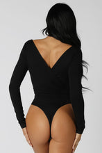 Black Cross Overwrap Bodysuit