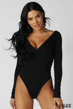 Black Cross Overwrap Bodysuit