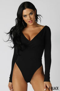 Black Cross Overwrap Bodysuit