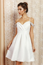 Shimmering Drop Shoulder Fit And Flare Short Dress