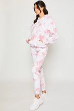 White/Mauve Pink Fleece Tie Dye Relax Fit Jogger