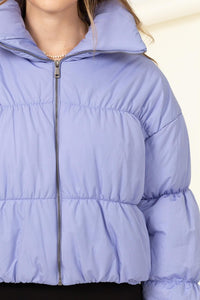 Light Purple Chill With Me Long-sleeve Puffer Jacket