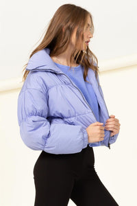 Light Purple Chill With Me Long-sleeve Puffer Jacket