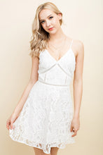 White Lace Sling Midi Dress