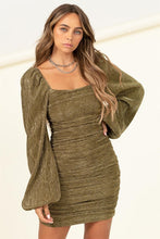 Gold Exceptional Aura Ruched Mini Dress