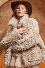 Stone Faux Fur Jacket