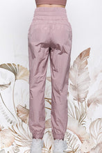 Mauve Wide Smocking Waist Band Active Parachute Jogger