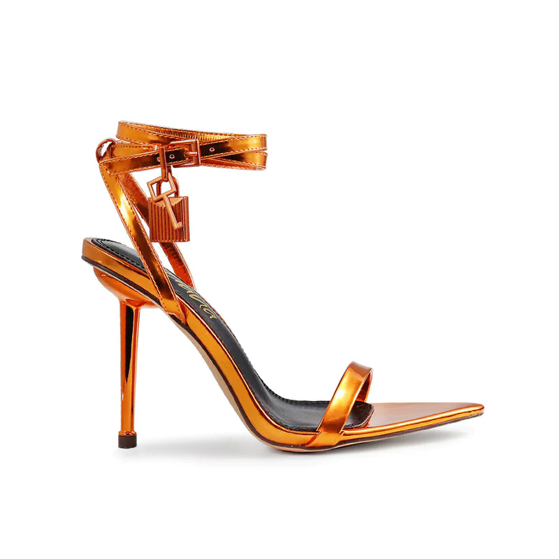 Metallic orange hot sale heels