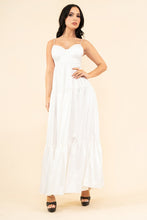 Off White Strech Satin Solid Back Open Long Dress