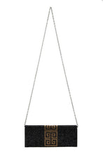 Greek Pattern Rhinestone Pave Clutch For Clubing