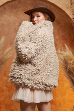Stone Faux Fur Jacket