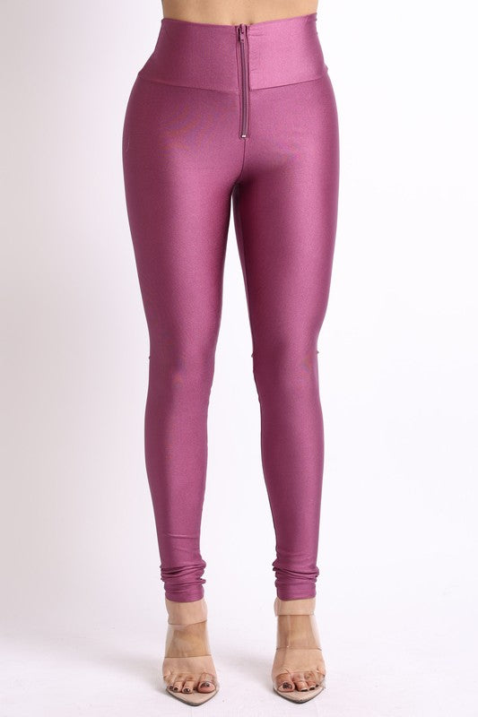 Violet Zipper Leggings