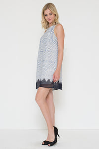 Diamond Pattern Printed Dress