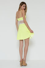 Mid See-Thru Lace Trim Dress