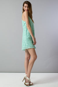 Floral Lace Mini Dress