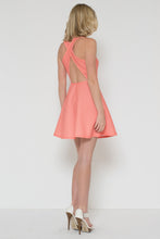 Cross Back Solid Color Dress
