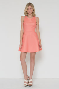 Cross Back Solid Color Dress