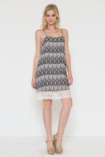 Lace Bottom Lining Pattern Printed Dress