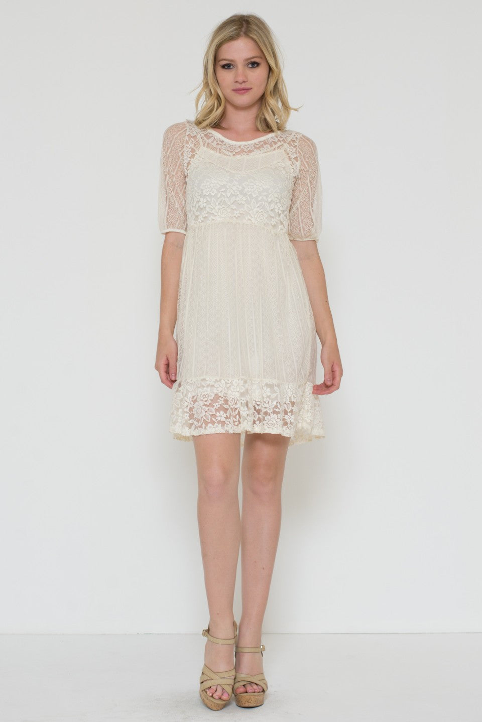 Upper See-Thru Lace Dress