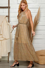 Multi Blue Multi Color Halter Neck Maxi Dress