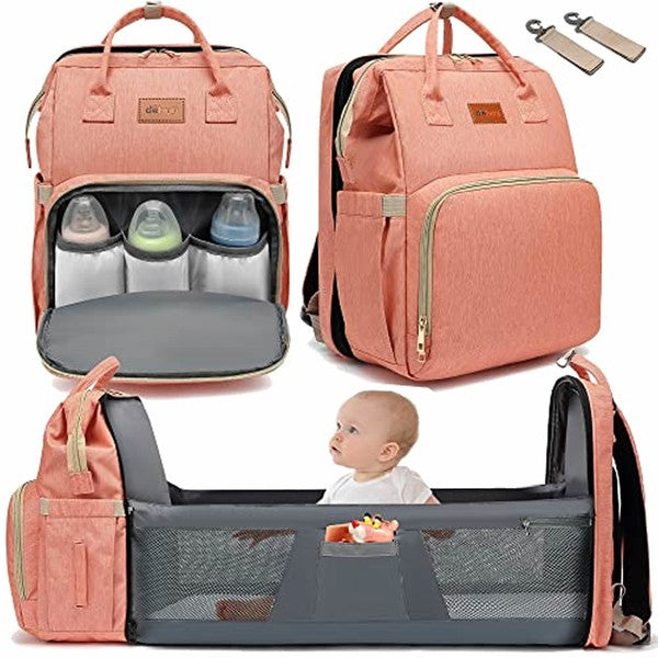 Coral Pk Baby Diaper Bag Backpack