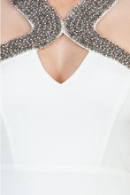 Neck Bead Trim Maxi Dress