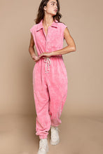 Neon Pink Designed In Corduroy Sleeveless Bodysuit