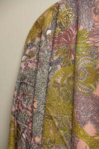 Indi Pink Floral Printed Silky Twill Scarf