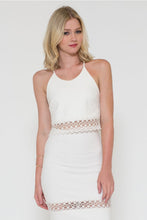 Side Lace Detail Crop Top / Ponti Verona High Waist Skirt