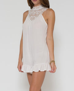 Crinkle Lace Flowy Romper