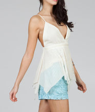 Lace Mix Open Back Top